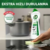 Cif  Krem Yüzey Temizleyici Amonyaklı Yağ Ve Kireç Sökücü Leke Çıkarıcı 500 ml x 4 adet - 5