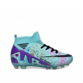 Laliga 565 Mavi Erkek Çocuk Çoraplı Krampon Ayakkabı - 12