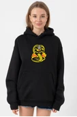 Cobra Kai Logo Siyah Kadın 3ip Kapşonlu thumbnail 1