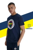 Fenerbahçe Orijinal Kabartma Logo Lacivert Tribün T-Shirt + Bileklik Set Hediyelik Ahşap Kutulu - 3