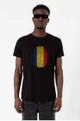 Romania Fingerprint Siyah Erkek Tshirt thumbnail 1