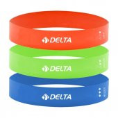 Delta Latex 3lü Aerobik Pilates Direnç Egzersiz Bandı Squat Çalışma Lastiği thumbnail 1