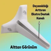 Mobilya Kanepe Sehpa TV Ünitesi Koltuk Ayağı 20 cm Beyaz Baza Ayak 4 Adet thumbnail 4