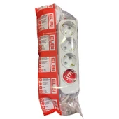 Elbi Myra Dörtlü Çocuk Korumalı Topraklı Grup Priz 3 MT - 1