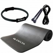 Delta 15 mm Pilates Minderi 35 cm Pilates Çemberi Atlama İpi Seti - 1