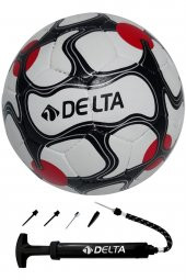 Delta Vega El Dikişli 4 Numara Dura-Strong Futbol Topu + Çok Fonksiyonlu Top Pompası İkili Set - 1