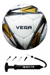 Delta Vega El Dikişli 5 Numara Dura-Strong Futbol Topu + Çok Fonksiyonlu Top Pompası İkili Set - 1