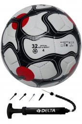 Delta Vega El Dikişli 4 Numara Dura-Strong Futbol Topu + Çok Fonksiyonlu Top Pompası İkili Set - 2