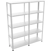 43x186x200 2 li bitişik 5 katlı çelik raf modülü - 1