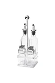 TANTİTONİ METAL STANDLI 4LÜ CAM SOSLUK SETİ - GRİ KAPAKLI 170ML/80ML - 1