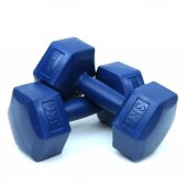 Delta 3 Kg x 2 Adet Köşeli Mavi Plastik Dambıl Ağırlık Seti - 1