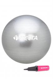 Delta 55 cm Gümüş Deluxe Pilates Topu Ve Çift Yönlü Pompa Seti - 1