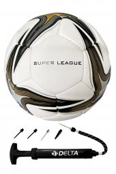 Delta Super League El Dikişli No 5 Dura-Strong Futbol Topu + Çok Fonksiyonlu Top Pompası İkili Set - 3