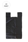 Siyah Hışır Atlet Poşet Mini Boy 22x31 cm 20 Paket Takriben 10.000 Adet - 1