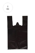 Siyah Atlet Poşet Mini Boy 20x34 cm Takriben 235 Adet 1 Kg - 1