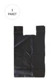Siyah Hışır Atlet Poşet Mini Boy 22x31 cm 1 Paket Takriben 500 Adet - 1