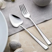 Nehir Can & Canan 12 Adet Sade Tatlı Çatal Kaşık Takımı thumbnail 1