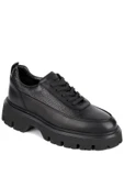 Shoetyle - Siyah Hakiki Deri Bağcıklı Erkek Günlük Ayakkabı 115-K534 - 3
