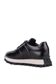 Shoetyle - Siyah Hakiki Açma Deri Bağcıklı Erkek Sneaker 115-K556 thumbnail 6