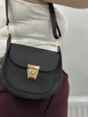 Klasik kapaklı siyah cilt çanta - 5