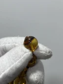 Su Damlası Doğal Kaya Damla Kehribar Tesbih 11mm 30,31 Gram - 5
