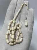 Kesme Fildişi Tesbih 12,61 Gram - Koleksiyonluk Fil Dişi Tespih thumbnail 3