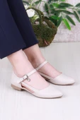 Fort 01-634 Soft Toka Detaylı Şık Ev İş Ofis Rahat Günlük Ayakkabı Kadın Babet thumbnail 11