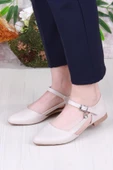 Fort 01-634 Soft Toka Detaylı Şık Ev İş Ofis Rahat Günlük Ayakkabı Kadın Babet thumbnail 12