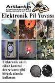 Elektronik Pil Yatağı 3 Volt 3 Adet CR2032 CR2025 CR2016 Para Düğme Pil Yatağı Rcb Pil Tutucu Bios Devre Kart thumbnail 5