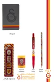 Galatasaray Orijinal Lisanslı Kalem Kalemtraş Bloknot Silgi Hediyelik Set - 2