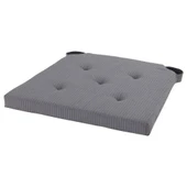 IKEA Justına 35/42x40 Cm Sandalye Minderi Gri Cırt cırtlı - 1
