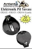 Elektronik Pil Yatağı 3 Volt 20 Adet CR2032 CR2025 CR2016 Para Düğme Pil Yatağı Rcb Pil Tutucu Bios Devre Kart - 1