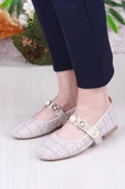 Fort 01-632 Soft Toka Detaylı Şık Ev İş Ofis Rahat Günlük Ayakkabı Kadın Babet thumbnail 7