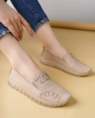 Ayakdaş Saraç Detaylı Hakiki Deri Kadın Babet Ayakkabı thumbnail 4