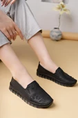 Ayakdaş Saraç Detaylı Hakiki Deri Kadın Babet Ayakkabı thumbnail 6