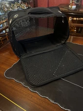 CEMGİZAY Kabin Boy Evcil Hayvan Taşıma Çantası  Uçak Onaylı  40x30x23cm  Hava Delikli ve Hafif Kedi Köpek Çantası - 5