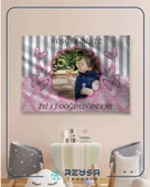 Pembe Kelebek Temalı Doğum Günü Afişi 35X50 cm thumbnail 4