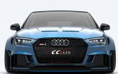 Audi A3 Logo Ön Kaput Glossy Black Air Flow Rüzgarlık - 3
