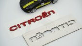 Citroen C3 C4 C5 B7 Bagaj Parlak Kırmızı ABS 3M 3D Yazı Logo Ambl thumbnail 7