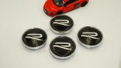 DK Tuning Volkswagen R Line Yeni Nesil Siyah Beyaz Jant Göbeği Kapak Seti 60mm thumbnail 2
