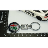 Alfa Romeo Logo Krom Metal Çift Yön Anahtarlık Orjinal Ürün - 4