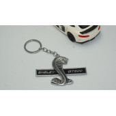 DK Ford Mustang Kobra Shelby GT500 Logo Krom Metal Çift Yön Anahtarlık - 2