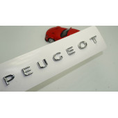 DK Peugeot Bagaj Krom ABS 3M 3D Yazı Logo Amblem 20 Cm thumbnail 1
