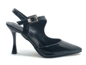 Feles Matiko Toka Detaylı Arkası Açık Stiletto Kadın Topuklu Ayakkabı - 3