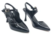 Feles Matiko Toka Detaylı Arkası Açık Stiletto Kadın Topuklu Ayakkabı - 2