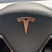 DK Tuning Tesla Model 3 S X Y Direksiyon Göbeği Bronz Logo Arma thumbnail 5