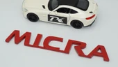 DK Tuning Nissan Micra Kırmızı ABS 3M 3D Bagaj Yazı Logo Arma - 4