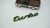 DK Tuning Porsche Turbo Yeşil Siyah ABS Yazı Logo Arma thumbnail 3