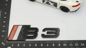 DK Tuning S3 Siyah Gri Kırmızı Bagaj Logo Audi İle Uyumlu - 2