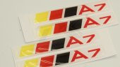Audi A7 Logo 3M 3D Damla Silikon Torpido Bagaj Çamurluk Logo Ambl - 4